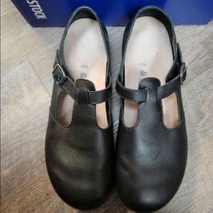 Birkenstock black leather Mary Jane style women’s shoes